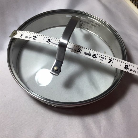 CALPHALON 7 1/4” Glass Stainless Steel 1084118 Replacement Strainer Metal Lid - Picture 7 of 8